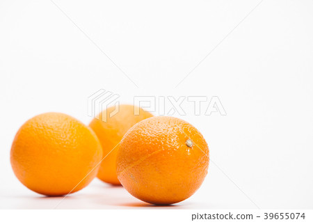 Fresh background of oranges on white 39655074