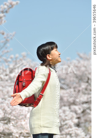 Sixth grade girls (cherry blossoms, graduation, casual) 39655646