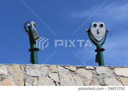 Scenic Drive Overlook Telescope Overlooking Downtown El Paso, Texas, USA 39655792