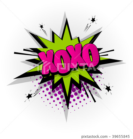 xoxo kiss love comic book text pop art 39655845