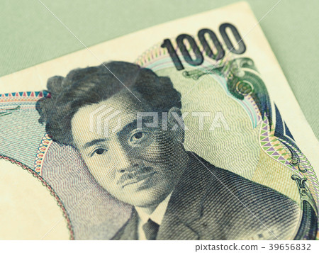 Banknote pattern Hideyo Noguchi Great man cash Meiji Restoration Money illustration thousand yen bill 39656832