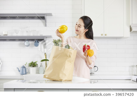 房子，生活，家庭主婦，女人，韓國人 39657420