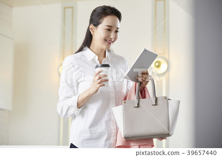 家，女商人，遠程辦公，女人，韓國 39657440