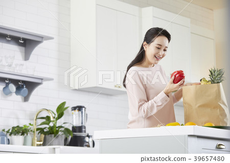 房子，生活，家庭主婦，女人，韓國人 39657480