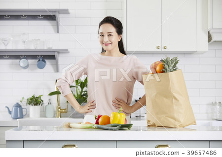 房子，生活，家庭主婦，女人，韓國人 39657486