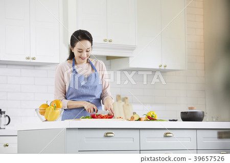 房子，生活，家庭主婦，女人，韓國人 39657526