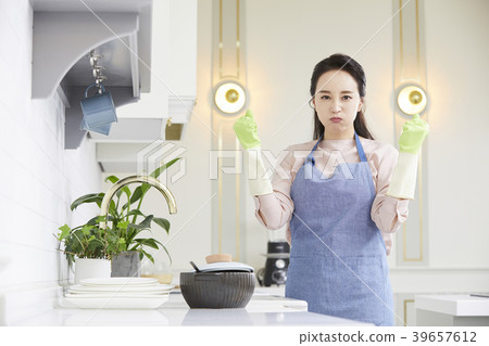 房子，生活，家庭主婦，女人，韓國人 39657612