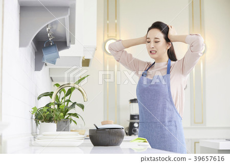 房子，生活，家庭主婦，女人，韓國人 39657616