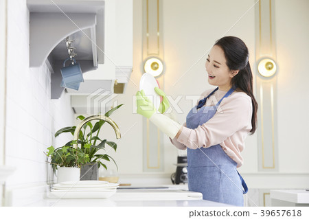 房子，生活，家庭主婦，女人，韓國人 39657618