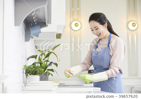 房子，生活，家庭主婦，女人，韓國人 39657620