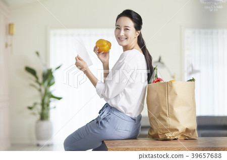 房子，生活，家庭主婦，女人，韓國人 39657688