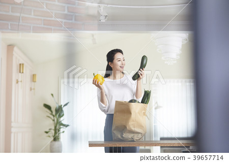 房子，生活，家庭主婦，女人，韓國人 39657714