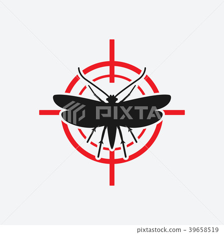 clothes moth icon red target 39658519