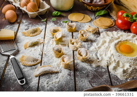 Preparing homemade tortellini Preparing homemade tortellini 39661331