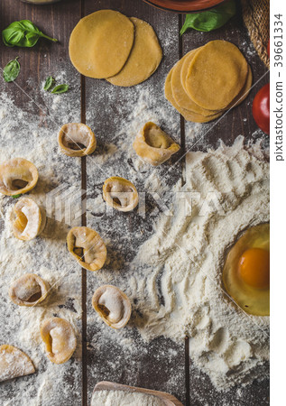 Preparing homemade tortellini Preparing homemade tortellini 39661334