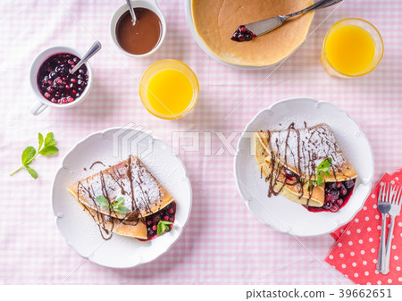 Homemade crepes with berries 39662651