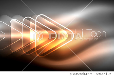 Glowing vector triangle geometric shapes in dark Glowing vector triangle geometric shapes in dark 39665106