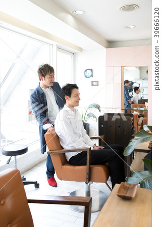 Hairdresser Hairdresser Customer Men Hairdresser Hairdresser Customer Men 39666120