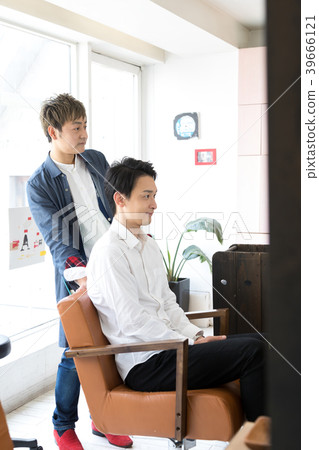 Hairdresser Hairdresser Customer Men Hairdresser Hairdresser Customer Men 39666121