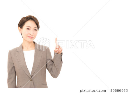 Business woman finger pointing Business woman finger pointing 39666953
