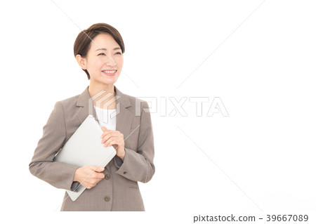 女商人筆記本電腦 39667089