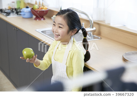 Mother and daughter in the kitchen 39667320