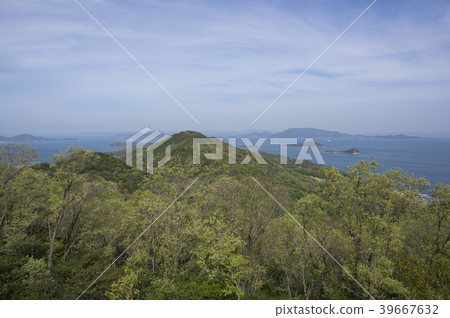 Fresh green Seto Inland Sea (photographed from Kagawa Prefecture Aji Ryuosan Park) Fresh green Seto Inland Sea (photographed from Kagawa Prefecture Aji Ryuosan Park) 39667632