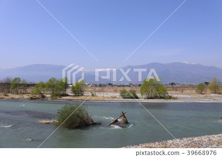 [Yamanashi Prefecture] Shingen Embankment of the Holy Cattle and Southern Alps 39668976