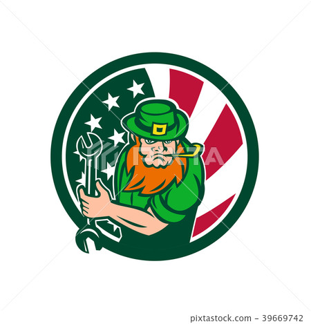 Irish-American Mechanic USA Flag Icon Irish-American Mechanic USA Flag Icon 39669742