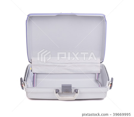 Grey suitcase isolated 39669995