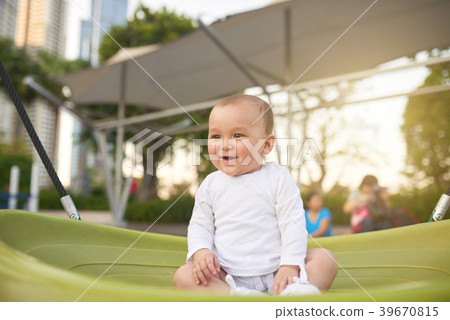 Portrait of Adorable Mixed-Race Baby Portrait of Adorable Mixed-Race Baby 39670815