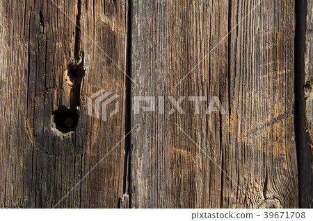 Background of an old rough board with knots and Background of an old rough board with knots and 39671708