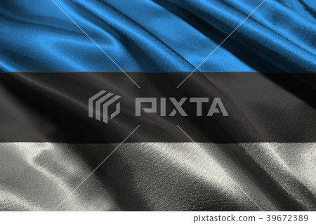Estonia national flag 3D illustration symbol.  39672389