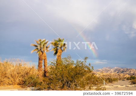 Rainbow over Furnace Creek Rainbow over Furnace Creek 39672594