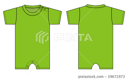 lime green baby romper