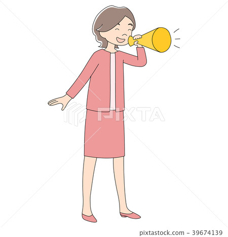 插图素材: 妈妈_扩音器