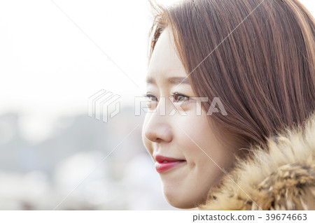 年輕的女人,旅行,江陵,江原道 年輕的女人,旅行,江陵,江原道 39674663