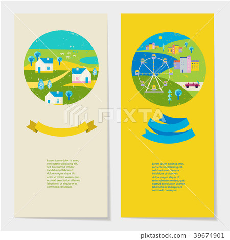 Vector summer colorful illustration, travelling 39674901