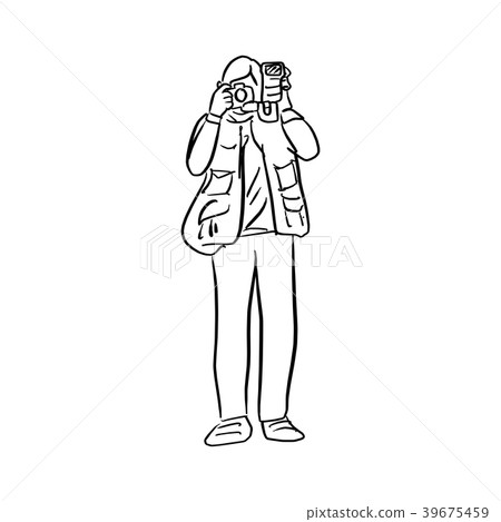 doodle photographer shooting photo doodle photographer shooting photo 39675459