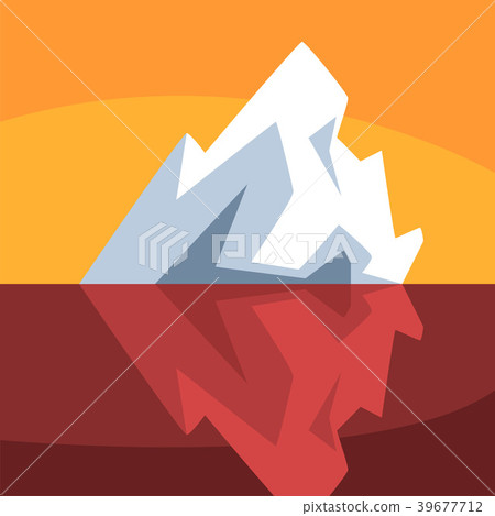 Iceberg over and under the water, Antarctic 39677712