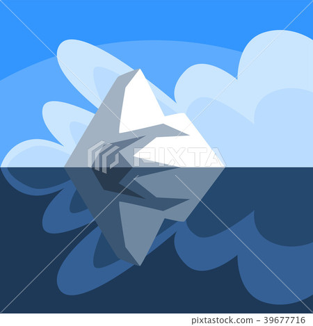 Antarctic iceberg floating, iceberg over and under 39677716