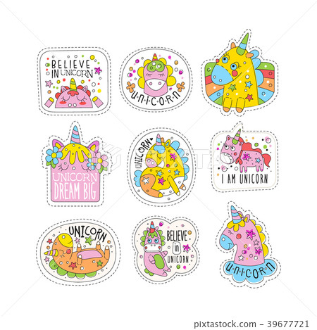 Lovely unicorn patches set, trendy colorful Lovely unicorn patches set, trendy colorful 39677721