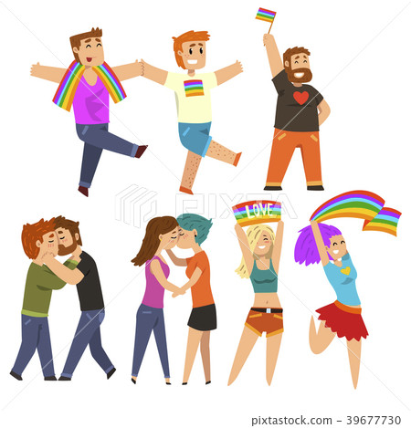 Lgbt community celebrating gay pride, love parade 39677730