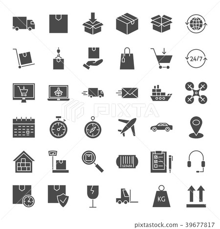 Delivery Solid Web Icons 39677817