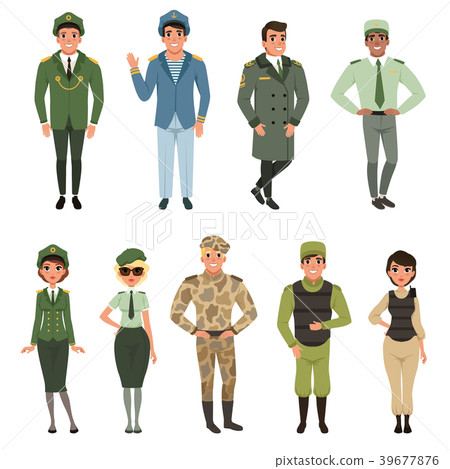 Military uniforms set, Military army officer Military uniforms set, Military army officer 39677876