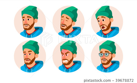 Bearded Man Avatar Vector. Character Business 39678872
