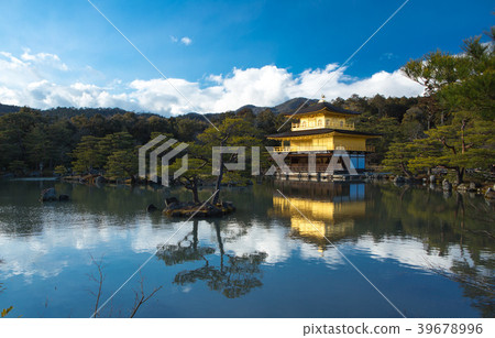 Kinkakuji and the blue sky Kinkakuji and the blue sky 39678996