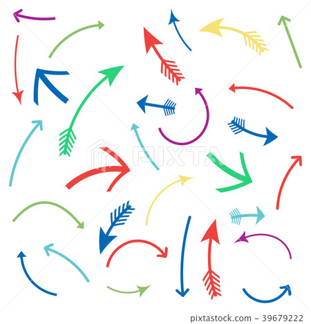 Colored arrows set. Set of icons 39679222
