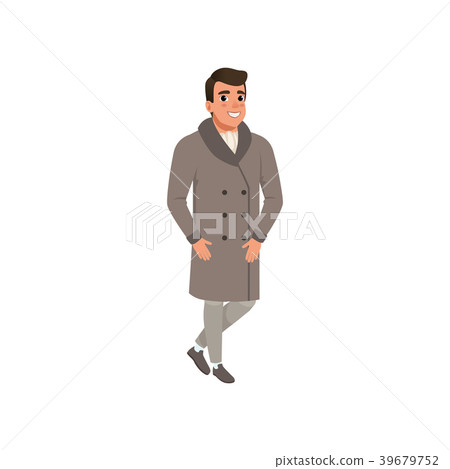 Cheerful elegant young man in fashion clothes 39679752