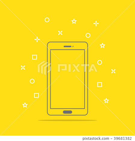 Flat style icon of phone vector illustration Flat style icon of phone vector illustration 39681382